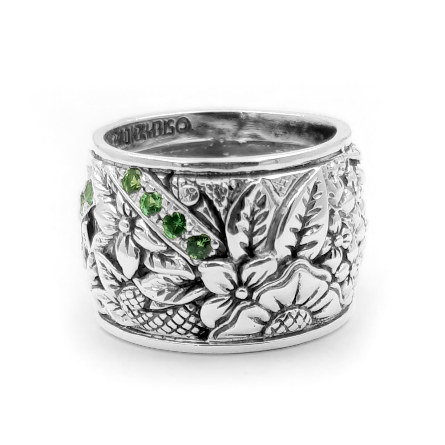 Kyoto Tsavorite 0.70ct Ring in Sterling Silver