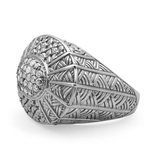 Kyoto 0.60ct White Diamond Ring in Sterling Silver