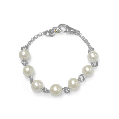 Pearlicious White Pearl Bracelet in Sterling Silver