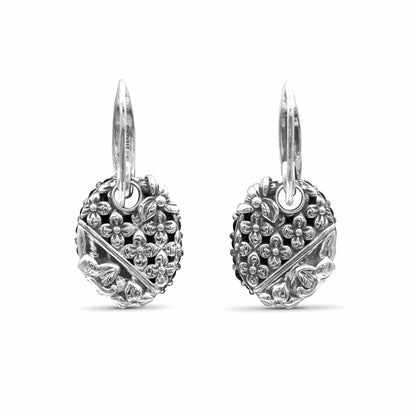 Garden of Stephen Rhodolite Garnet Pave Earring in Sterling Silver
