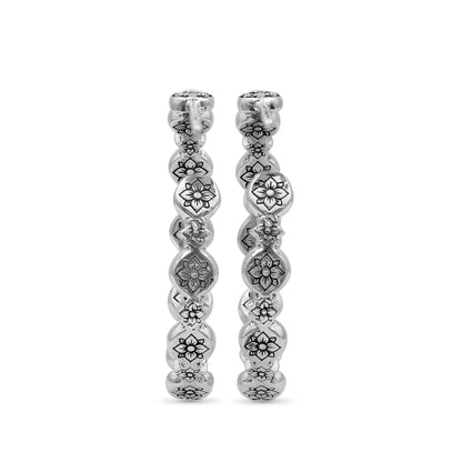 Garden Of Stephen 0.50ct White Diamond Earring in Sterling Silver with 18K Gold