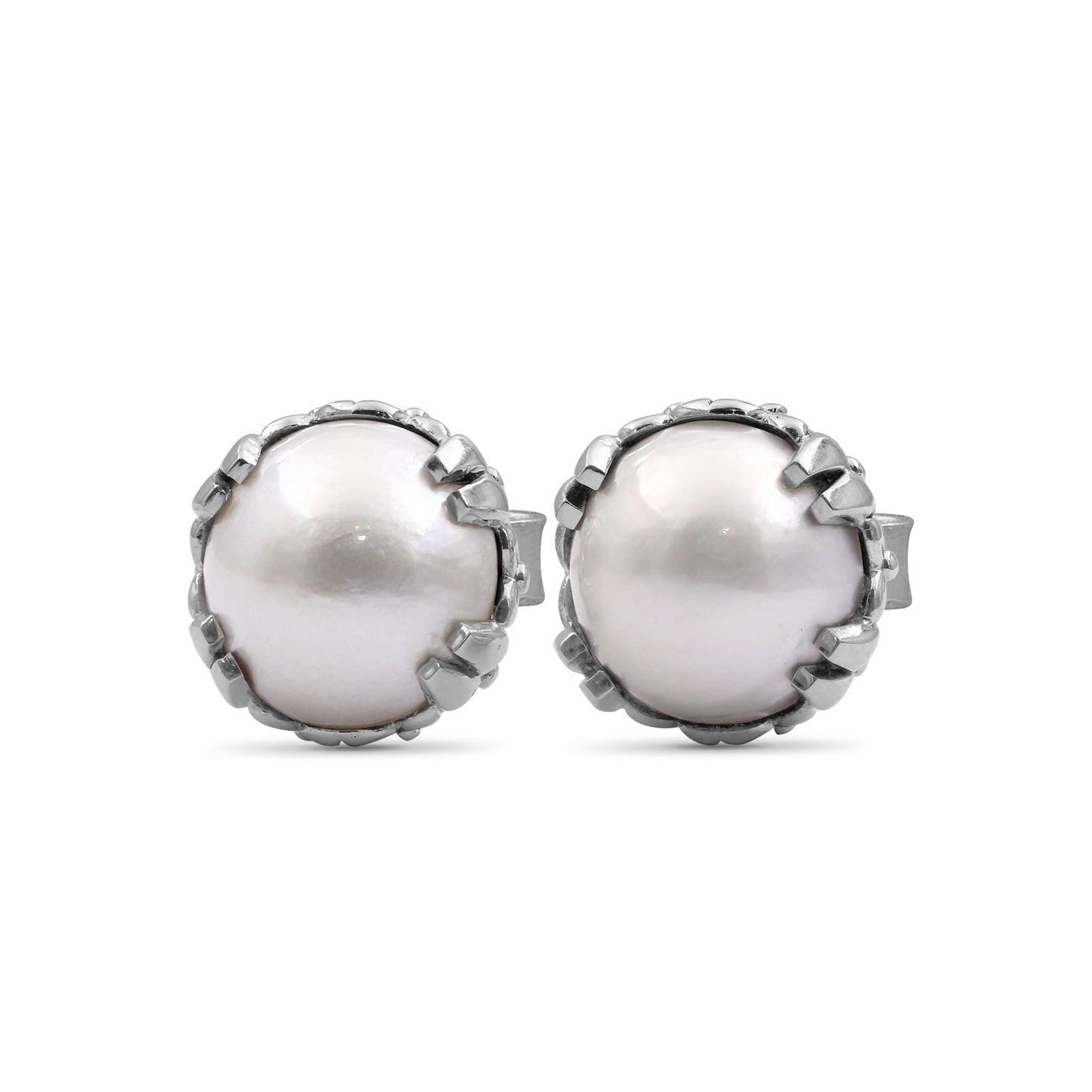 Pearlicious 12.00MM White Pearl Earring in Sterling Silver