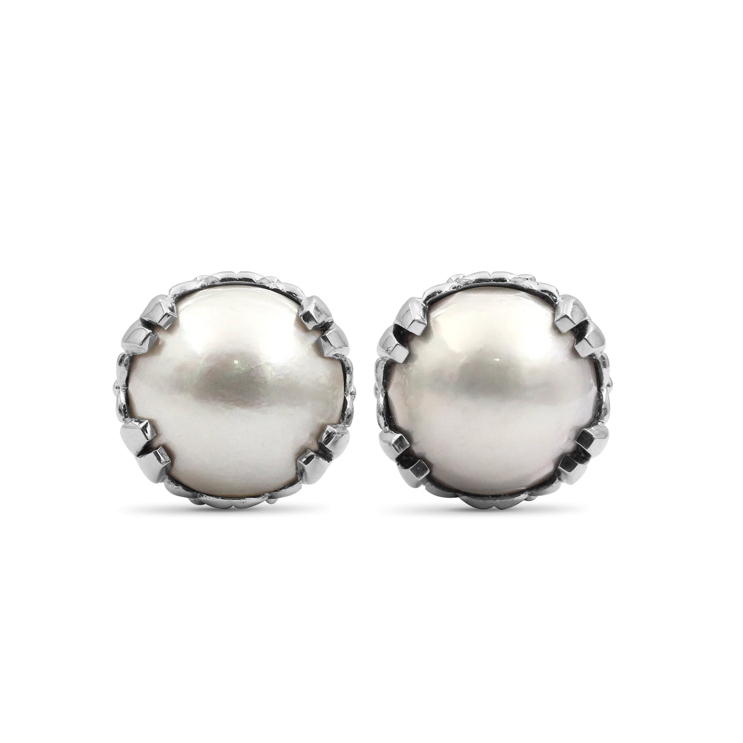 Pearlicious 12.00MM White Pearl Earring in Sterling Silver