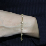 Signature White Diamond 0.15ct Diamond 5mm, 9mm Bracelet in 18K Gold