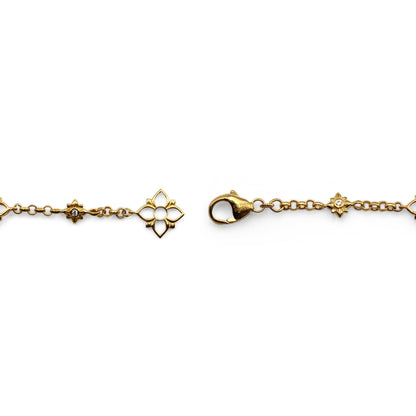 Signature White Diamond 0.15ct Diamond 5mm, 9mm Bracelet in 18K Gold