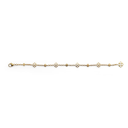 Signature White Diamond 0.15ct Diamond 5mm, 9mm Bracelet in 18K Gold