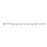 Signature White Diamond 0.15ct Diamond 5mm, 9mm Bracelet in 18K Gold