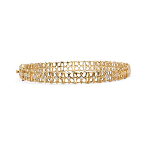 Signature White Diamond 0.25ct 7.35mm Bangle in 18K Gold