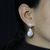 Pearlicious 20 x 15 White Baroque Pearl and White Diamond 0.30ct Earring in 18K Gold