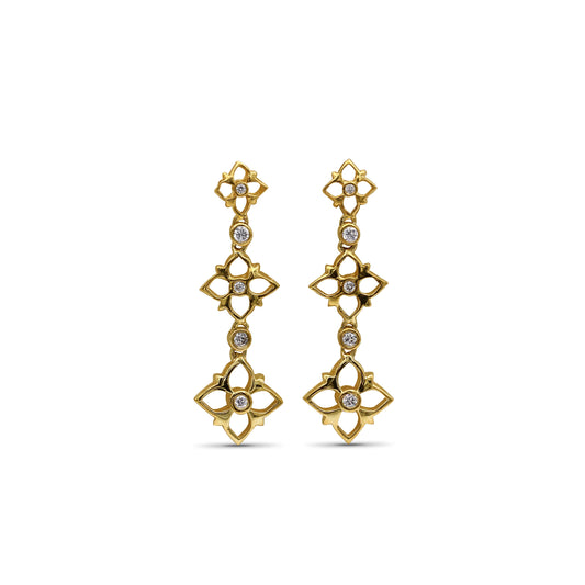 Signature White Diamond 0.20ct 7mm, 9mm, 11mm Earring in 18K Gold