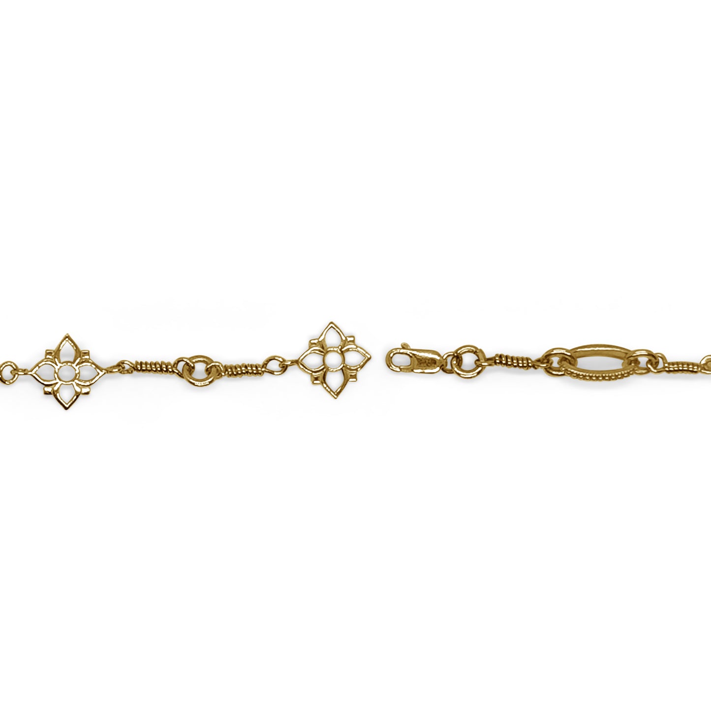 Colorbloom 14mm White Mother of Pearl Flower and White Diamond 0.35ct Necklace in 18K Gold