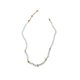 Pearlicious 4-6mm White Pearl and White Diamond 0.10ct Necklace in 18K Gold