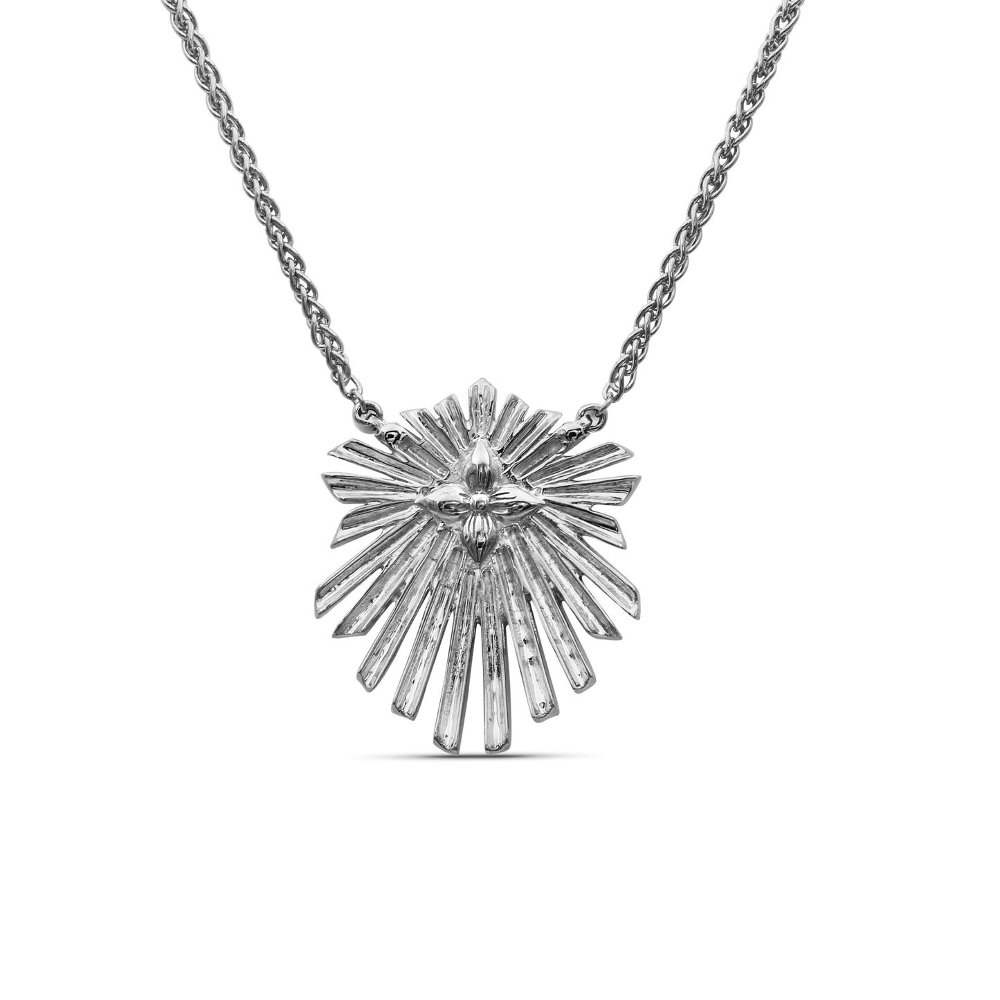 Sunray Sapphire 0.80ct and Diamond 1.35ct Pendant in 18K Gold