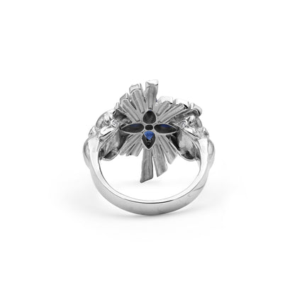 Sunray Sapphire 1.19ct and Diamond 0.49ct Ring in 18K Gold