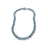 Garden of Stephen Aquamarine Bead Necklace in Sterling Silver