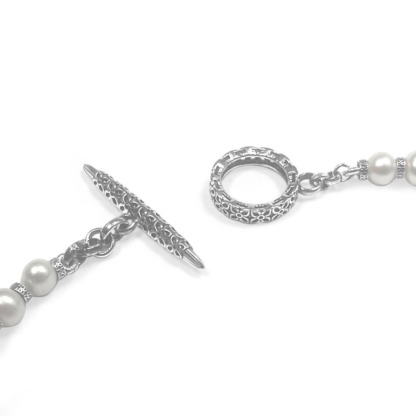 Pearlicious White Pearl Necklace in Sterling Silver