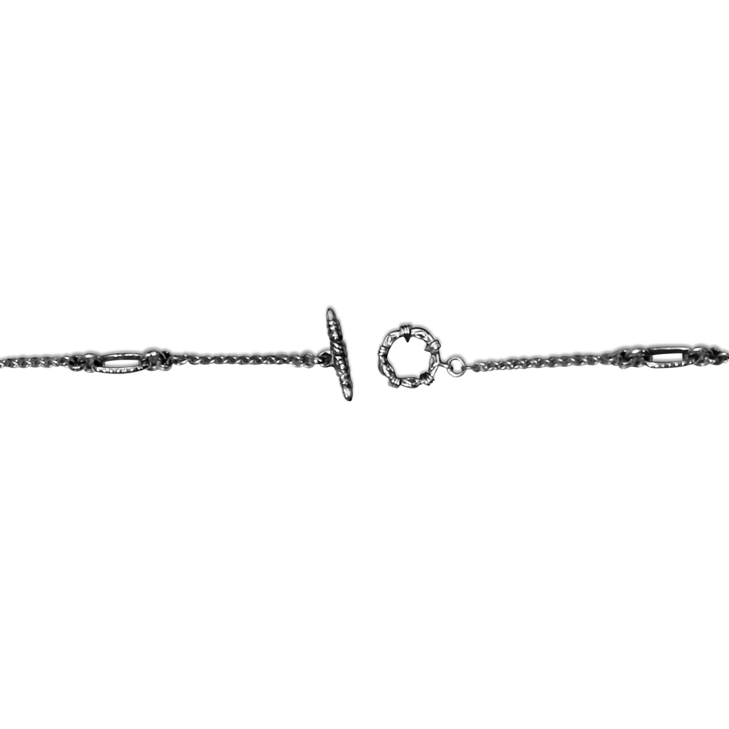 Terraquatic White Pearl and Garnet Necklace in Sterling Silver