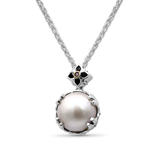 Pearlicious 12.00MM White Pearl Earring in Sterling Silver