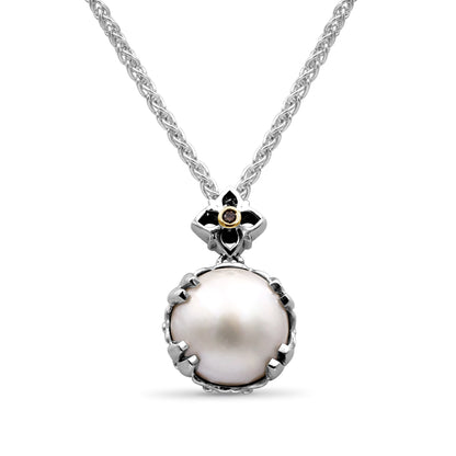 Pearlicious 12.00MM White Pearl Earring in Sterling Silver