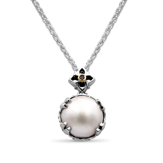 Pearlicious 12.00MM White Pearl Earring in Sterling Silver