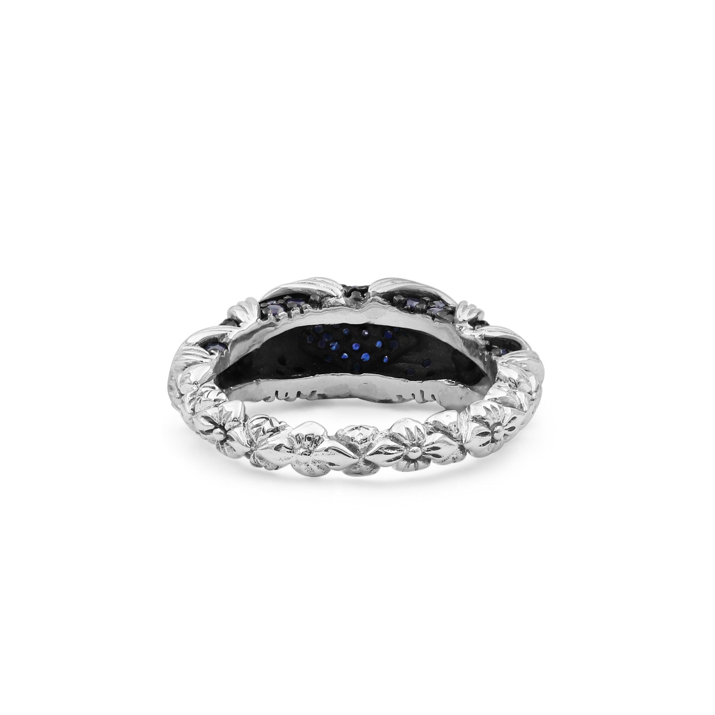 Garden of Stephen Blue Sapphire Ring in Sterling Silver