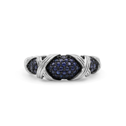 Garden of Stephen Blue Sapphire Ring in Sterling Silver