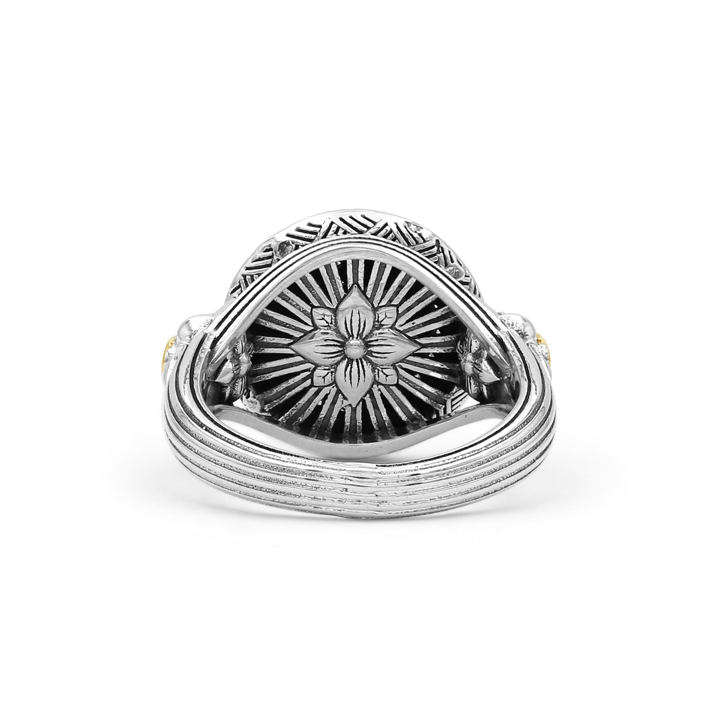 Garden Of Stephen 0.75ct White Diamond Ring in Sterling Silver with 18K Gold