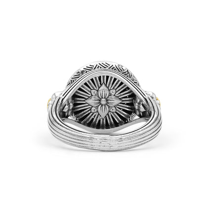 Garden Of Stephen 0.75ct White Diamond Ring in Sterling Silver with 18K Gold