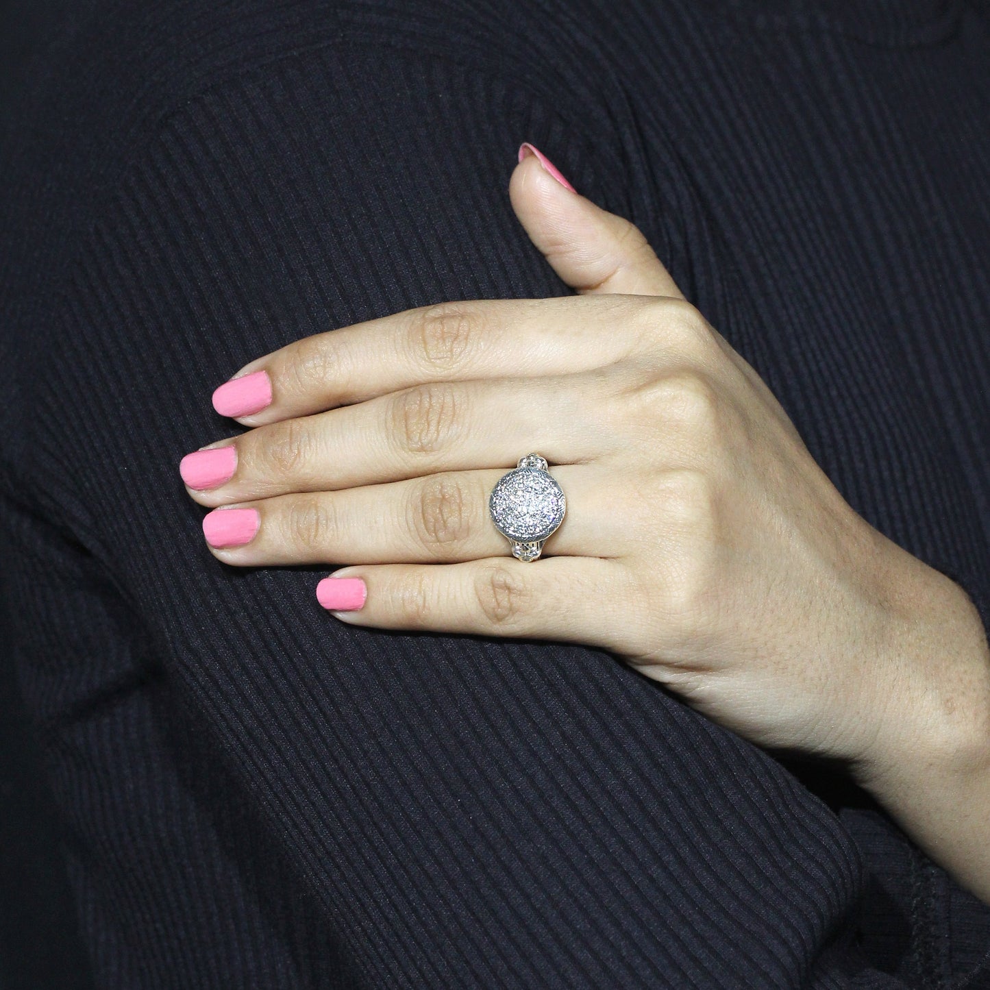 Garden Of Stephen 0.75ct White Diamond Ring in Sterling Silver with 18K Gold