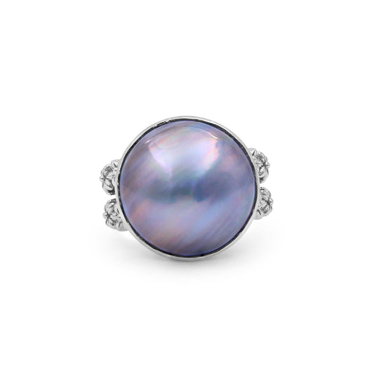 Pearlicious Silver Mabe Ring in Sterling Silver
