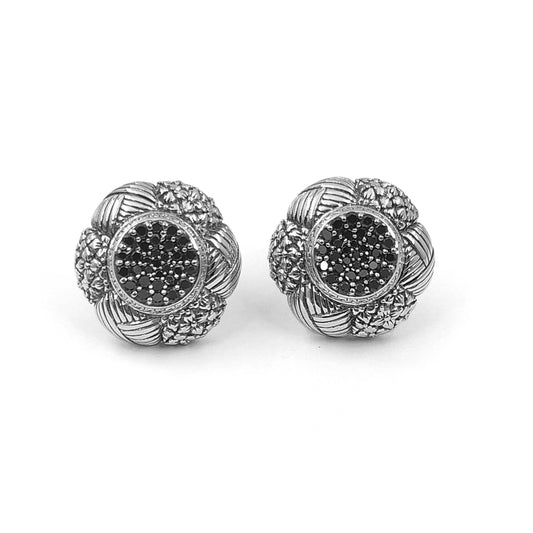 Stephen Dweck, Kyoto Collection, Kyoto, Black Diamond, White Diamond, Dimaonds, Sterling Silver, Engraved, Sterling