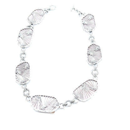 One of a Kind Faceted Natural Quartz and Lepidolite Mica Necklace in Sterling Silver with 18K Gold Diamond Pave Adam