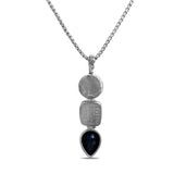 One of a Kind Pearl Jasper and Garnet Necklace in Sterling Silver