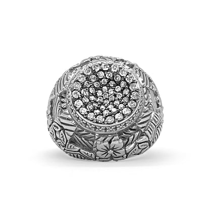 Stephen Dweck, Kyoto Collection, Kyoto, Black Diamond, White Diamond, Dimaonds, Sterling Silver, Engraved, Sterling