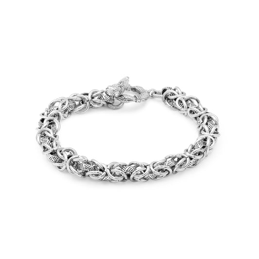 Orogento Hand Woven Bracelet in Sterling Silver