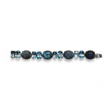 Terraquatic Hand Carved Labradorite London and Sky Blue Topaz Bracelet in Sterling Silver