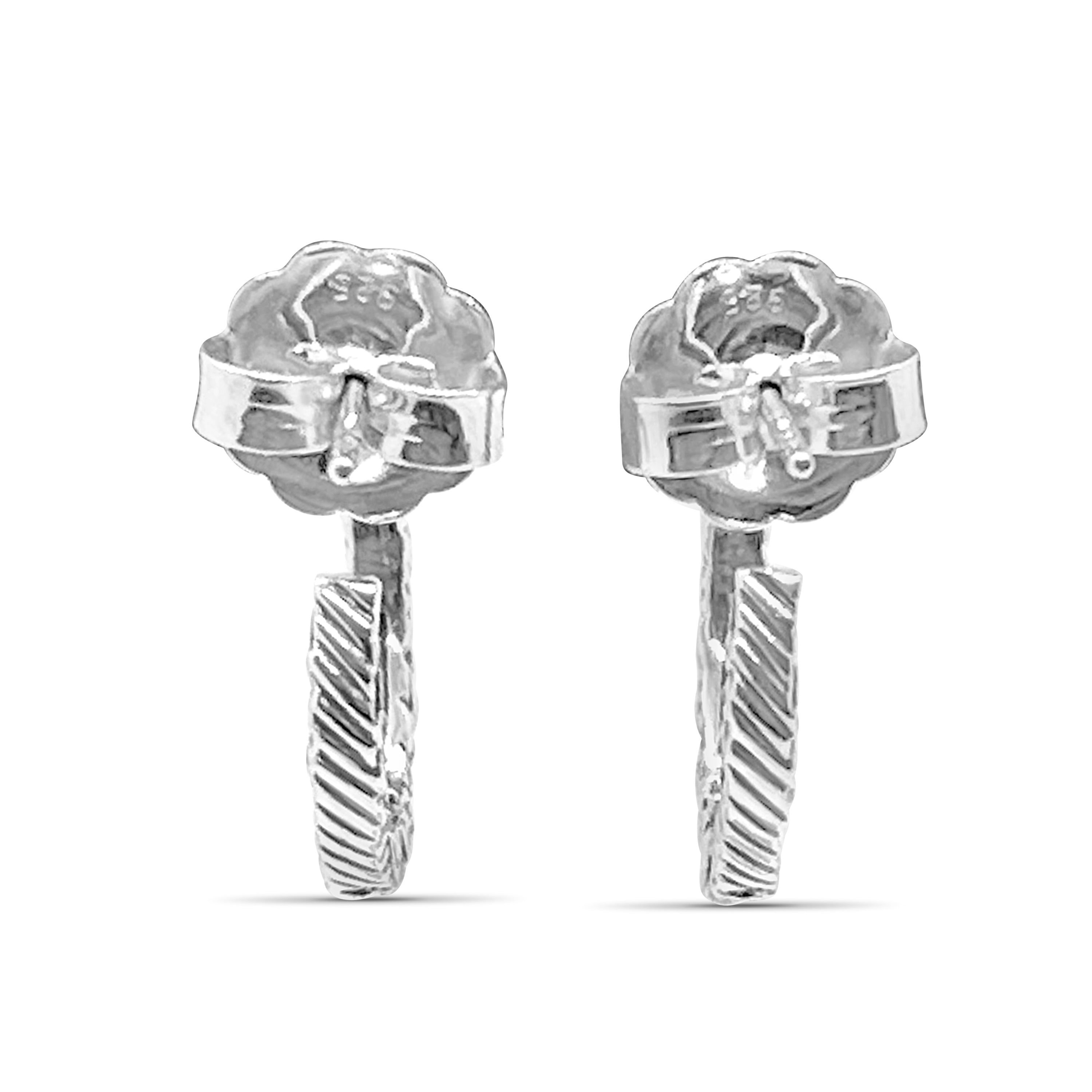 Kyoto Black Diamond 1.00ct Hoop Earrings in Sterling Silver