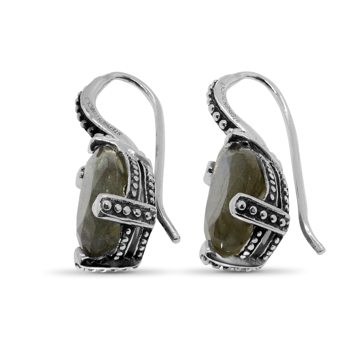 Garden of Stephen 8.85ct Labradorite Earrings in Sterling Silver