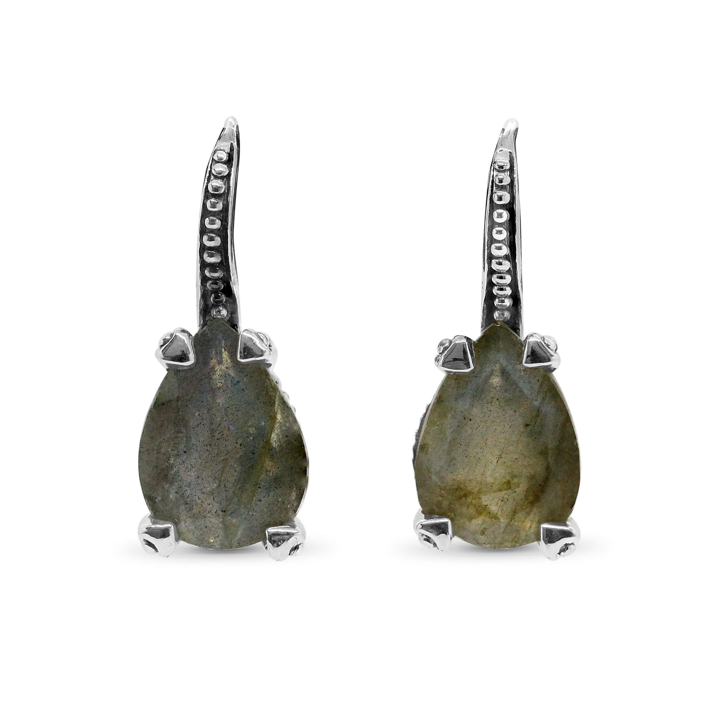 Garden of Stephen 8.85ct Labradorite Earrings in Sterling Silver