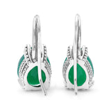 Garden of Stephen 10.45ct Green Onyx Earrings in Sterling Silver