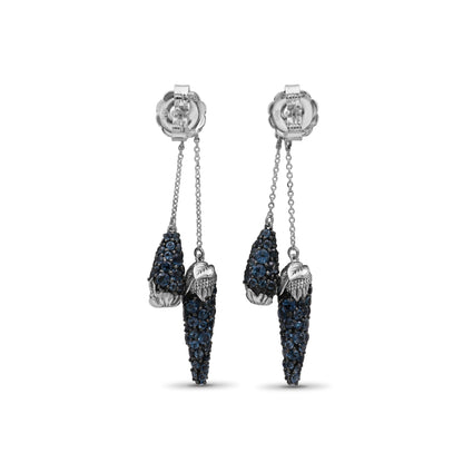 Garden of Stephen London Blue Topaz Drop Earring in Sterling Silver