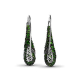 Garden of Stephen Chrome Diopside Hook Earrings in Sterling Silver