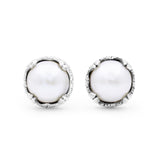 Pearlicious Mabe Pearl Earrings in Sterling Silver
