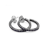 Kyoto Iolite Hoop Earrings in Sterling Silver