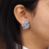 Kyoto Blue Sapphire 0.75ct Earrings in Sterling Silver