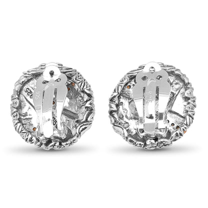 Kyoto Orange Sapphire 0.90ct Earrings in Sterling Silver