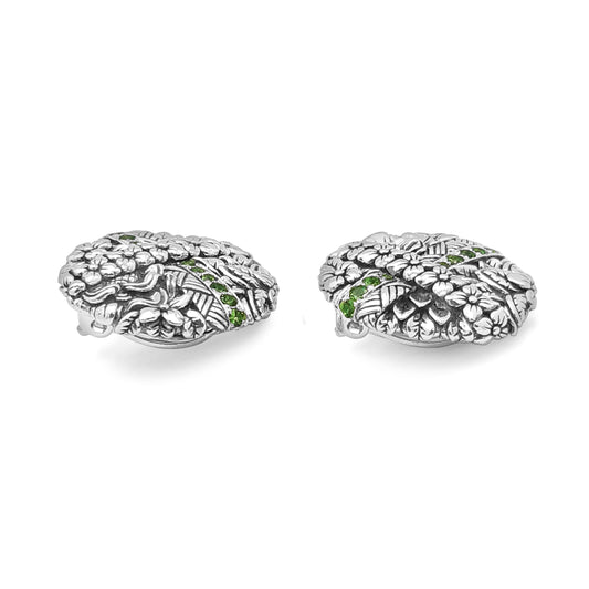 Kyoto Tsavorite 0.75ct Earrings in Sterling Silver
