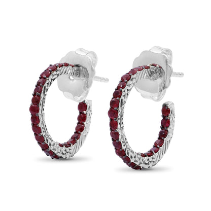 Kyoto Ruby 1.85ct Earrings in Sterling Silver