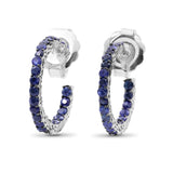 Kyoto Blue Sapphire 1.85ct Earrings in Sterling Silver
