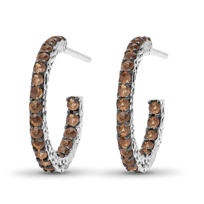 Kyoto Orange Sapphire 1.50ct Earrings in Sterling Silver